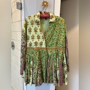 Free People Hazy Baby Printed Mini Dress